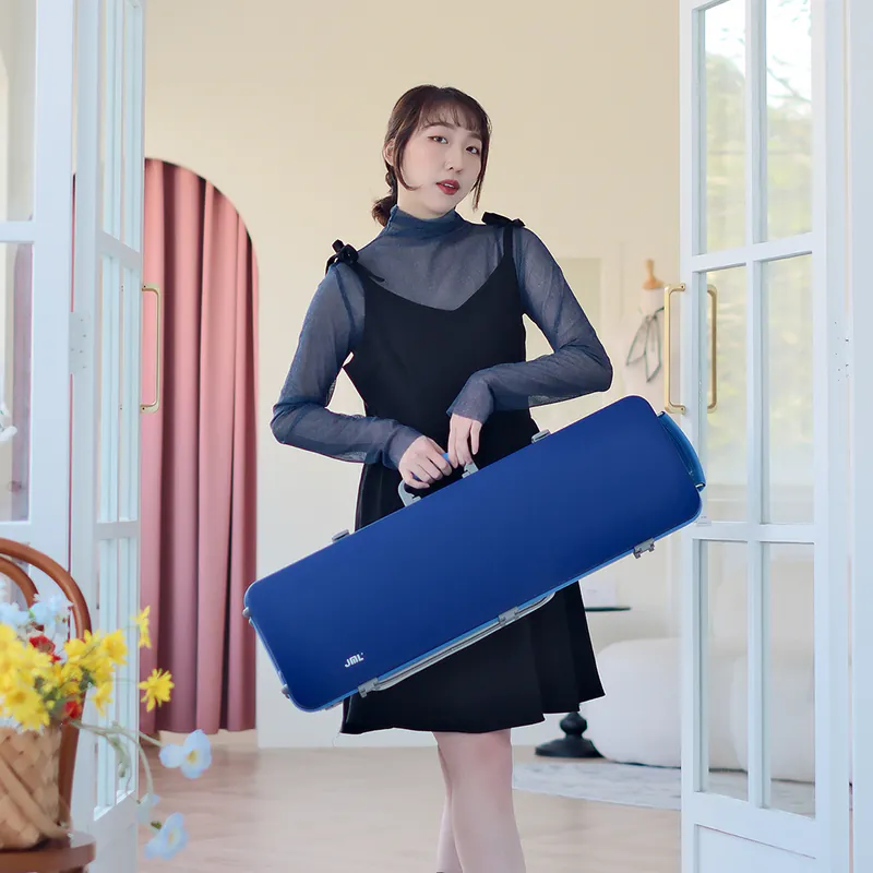 JML 柔肌系列 小提琴四方盒-譜袋 (藍色)